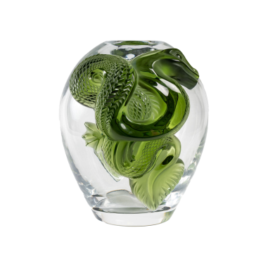 Lalique France : Vase DRAGON