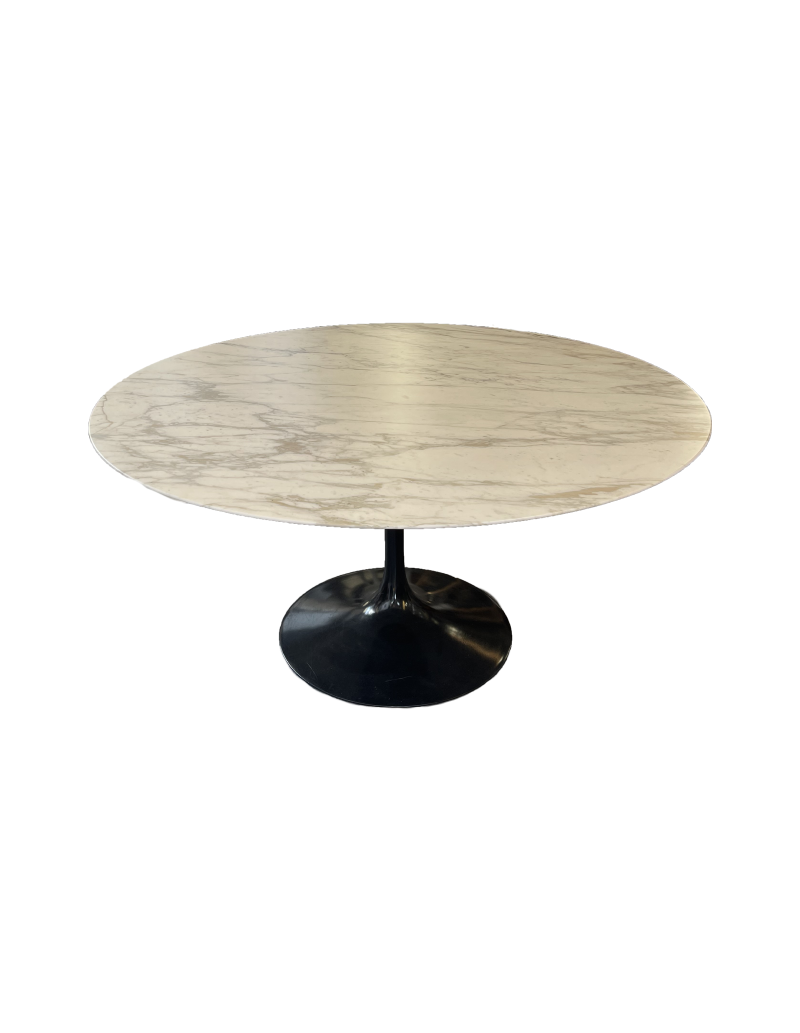 Eero Saarinen for Knoll: Saarinen table in Calacatta Oro matt varnished marble - round 151 cm