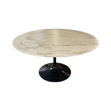 Eero Saarinen for Knoll: Saarinen table in Calacatta Oro matt varnished marble - round 151 cm