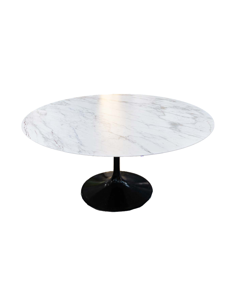 Knoll International and Eero Saarinen: Circular Marble Top Dining Table