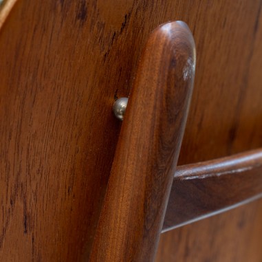 Set of 6 Danish teak chairs covered...