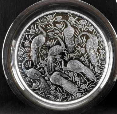 Lalique France : Round tray "NIGERIA"