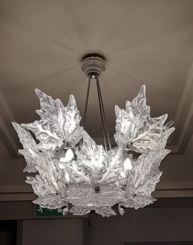 LALIQUE : Chandelier "Champs-Elysées"