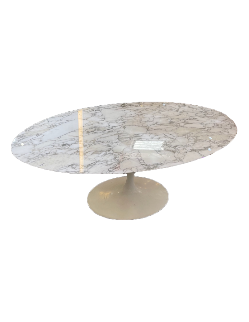 KNOLL & Eero Saarinen "TULIP" oval table, 198x121cm Calacatta marble