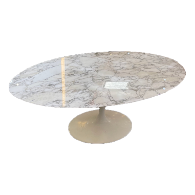 KNOLL & Eero Saarinen "TULIP" oval table, 198x121cm Calacatta marble