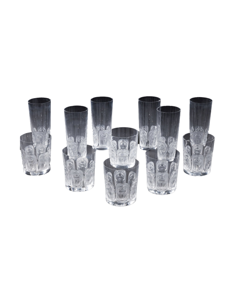 Lalique France : Ensemble de 12 verres « Khépri »