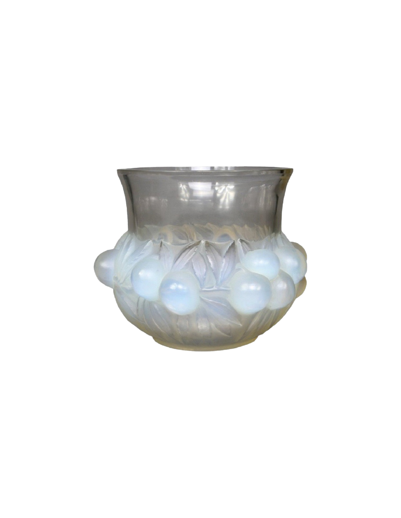 René Lalique : Vase "Prunes" Opalescent