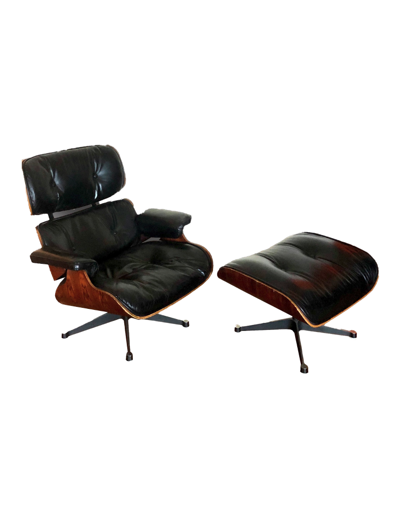 Charles & Ray EAMES, Mobilier international (publisher) : Lounge chair and its ottoman