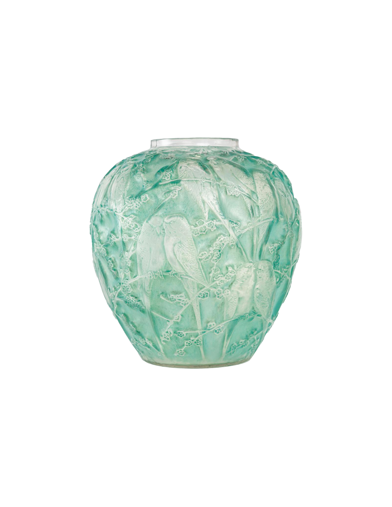 René Lalique: Vase "Parakeets"