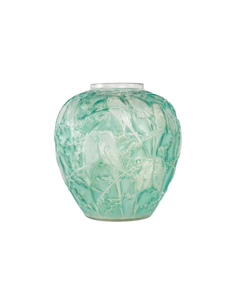 René Lalique : Vase "Perruches"