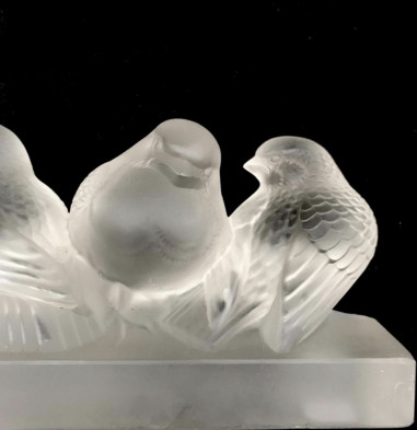 René Lalique : Groupe De Six Moineaux