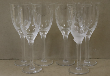 Marc Lalique: 6 Champagne Flutes,...