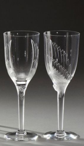 Marc Lalique : 6 Flûtes à Champagne,...