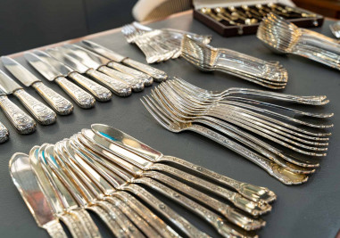 TÉTARD : Silver cutlery set model...