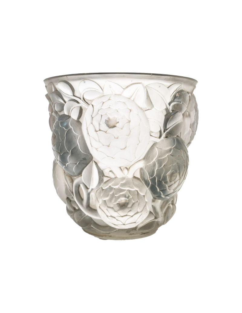 René LALIQUE (1860-1945) : Vase "Oran"  dit aussi "Gros Dalhias"