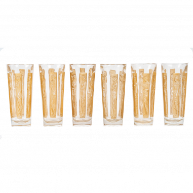 R. Lalique - Série de 6 verres" Six...