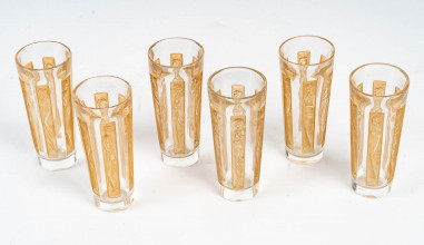 R. Lalique - Série de 6 verres" Six...