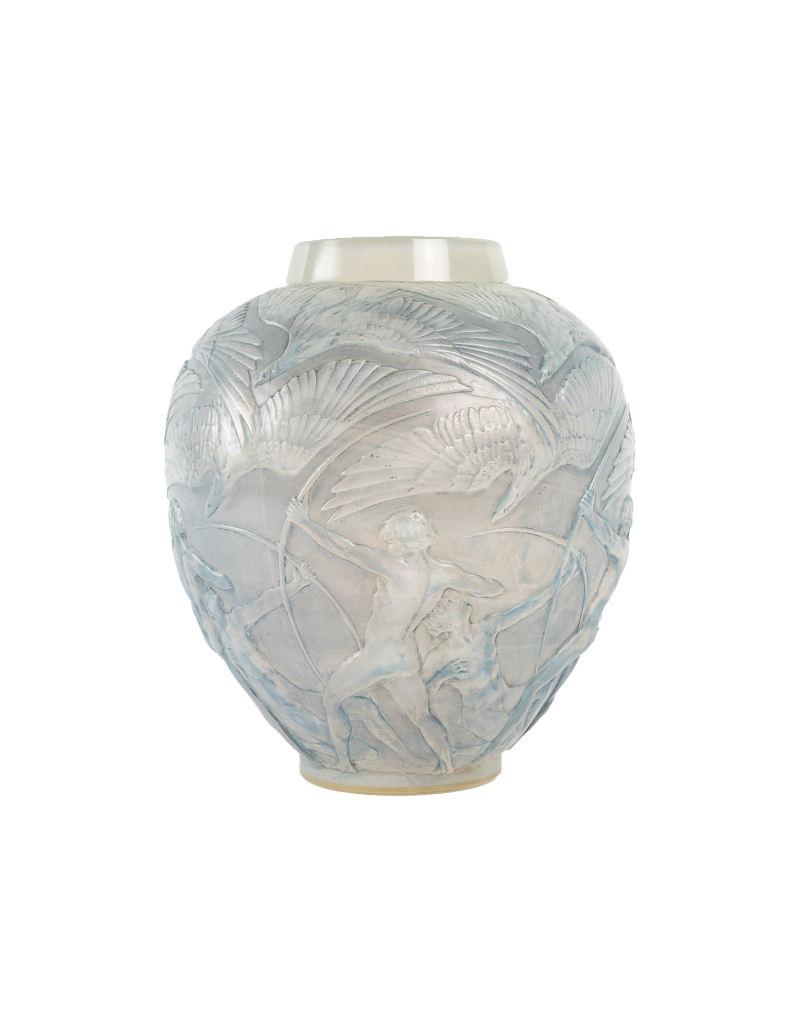 René LALIQUE: "ARCHERS" Opalescent Vase