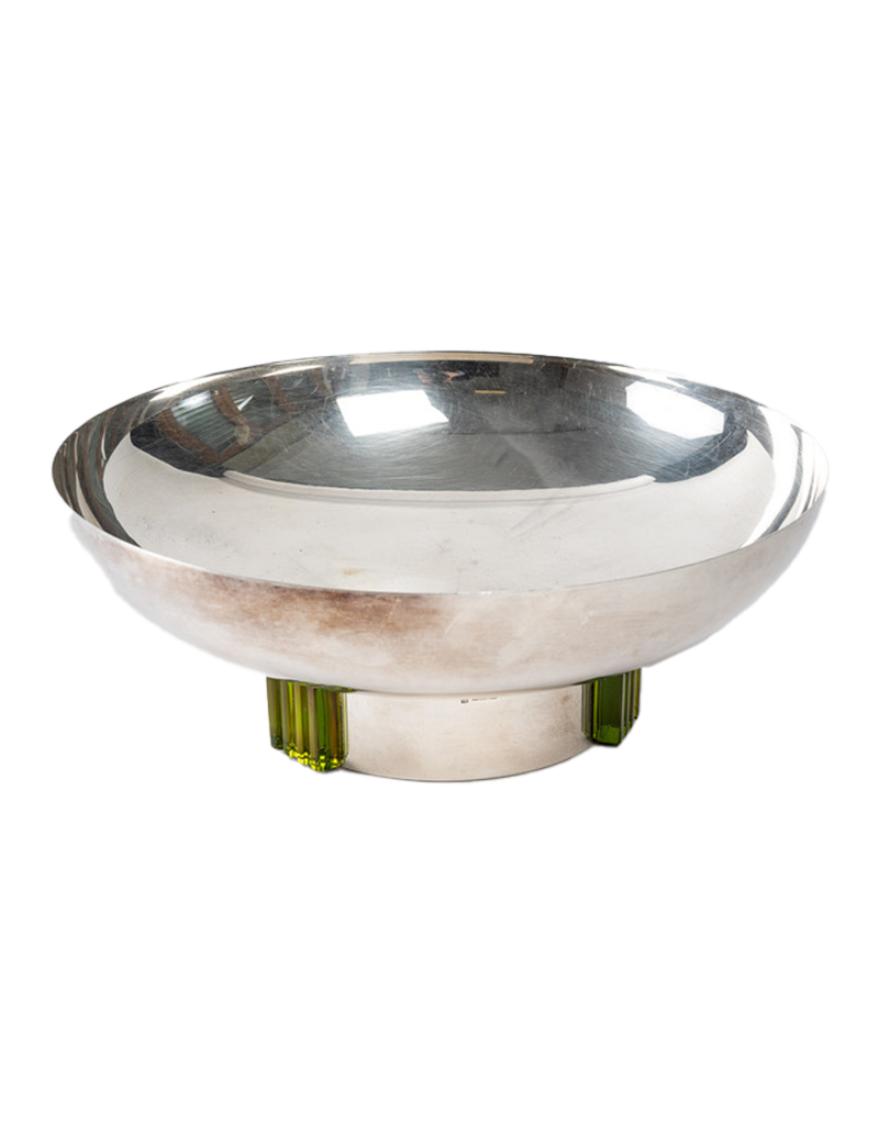 PUIFORCAT & Saint Louis: Circular cup in silver-plated metal