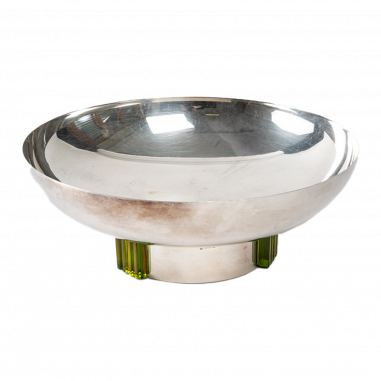 PUIFORCAT & Saint Louis: Circular cup in silver-plated metal