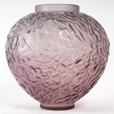 R.Lalique : Vase « Gui » Améthyste