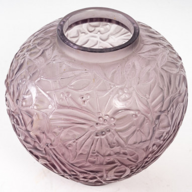 R.Lalique : Vase « Gui » Améthyste