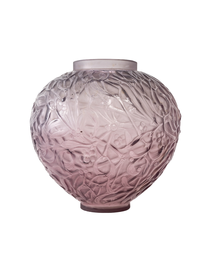 R.Lalique : Vase « Gui » Améthyste