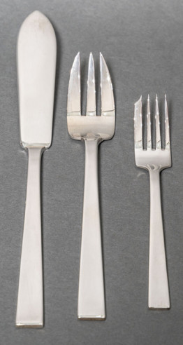 Jean Tetard cutlery set in sterling...