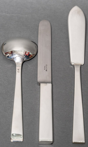 Jean Tetard cutlery set in sterling...