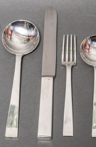 Jean Tetard cutlery set in sterling...