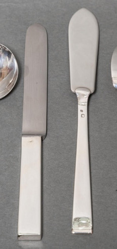 Jean Tetard cutlery set in sterling...