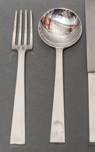 Jean Tetard cutlery set in sterling...