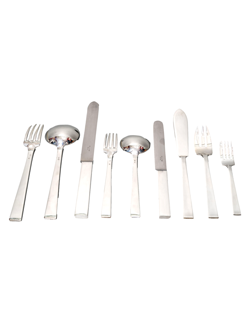 Jean Tetard cutlery set in sterling silver