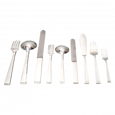 Jean Tetard cutlery set in sterling silver