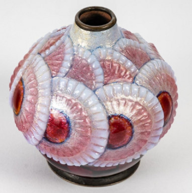 Camille Fauré : Enameled vase circa 1930