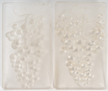 René Lalique (1860-1945) : 2 Menus «...