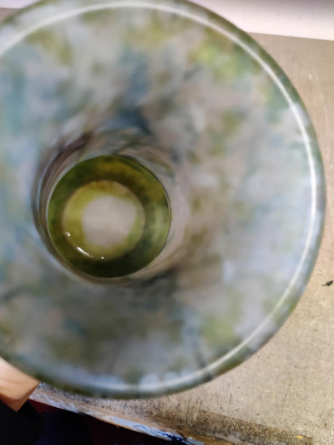 Daum Nancy: “Spring” Lake Landscape Vase