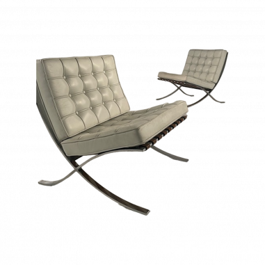 Ludwig Mies Van Der Rohe (1886-1969): Paire de fauteuils