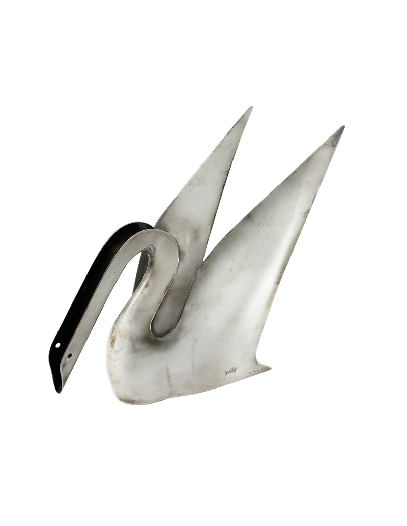 GIO PONTI (1891 - 1979): Swan in sterling silver