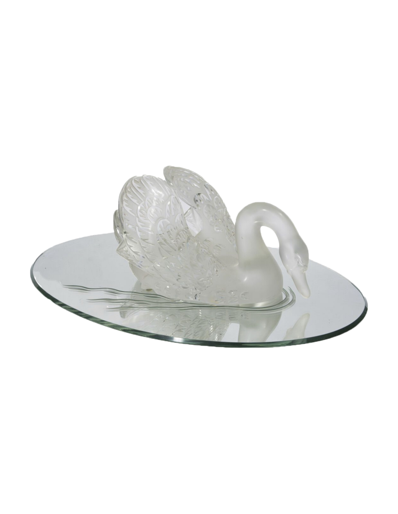 Cristal Lalique: Swan "Head down" in crystal