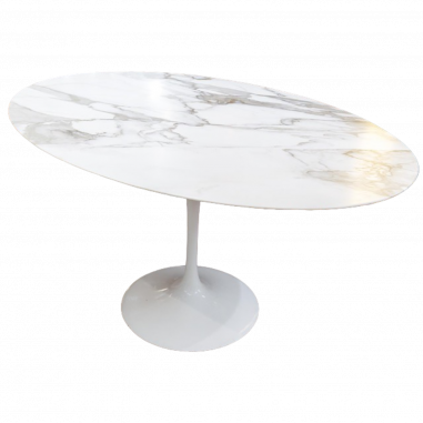 Eero Saarinen & Knoll: “Oval Tulip” table calacatta oro