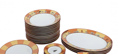 HERMÈS Service en porcelaine...