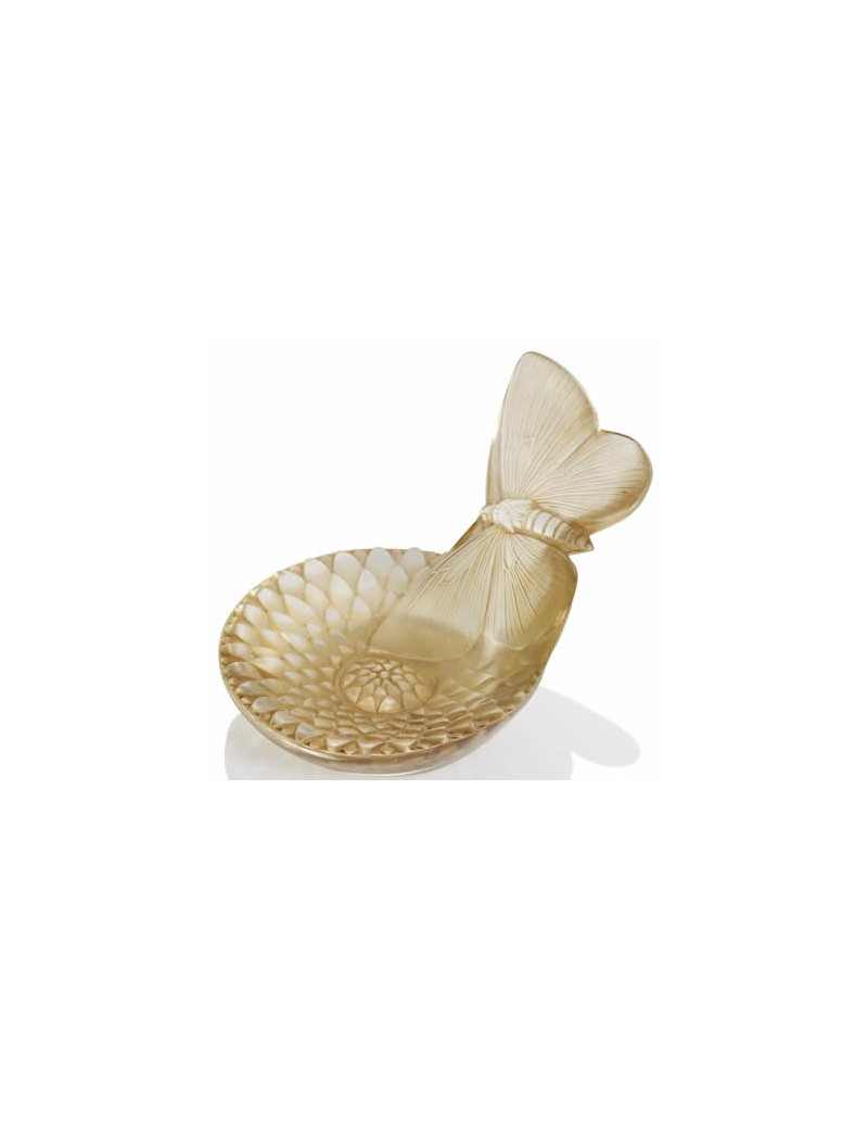 1931 René Lalique - Dahlia and Butterfly Ashtray