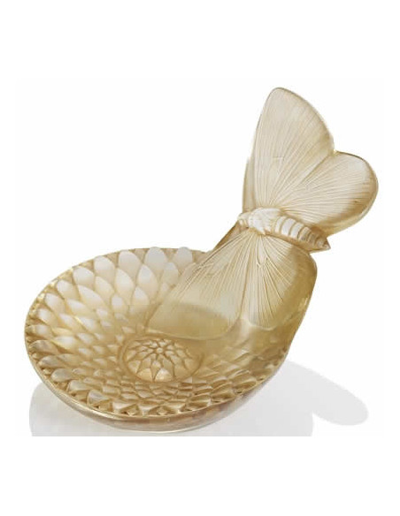 1931 René Lalique - Dahlia and Butterfly Ashtray