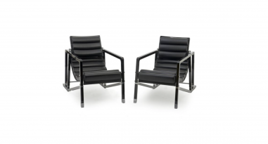 Pair of "Transat" armchairs, original...