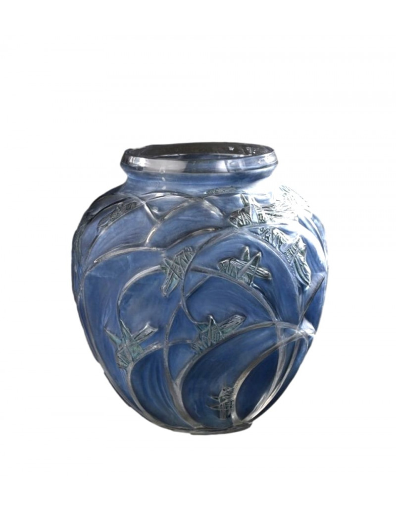 René LALIQUE Glass vase model "Sauterelles" from 1912