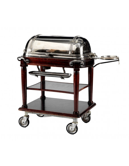 Metal table on wheels. Modern design from 1940