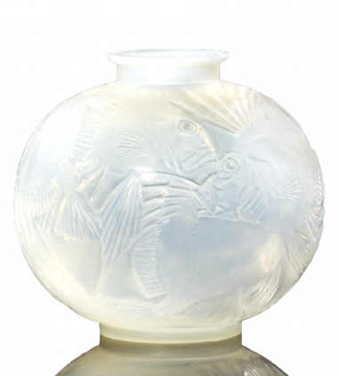 Art Deco glass vase "Poissons" model