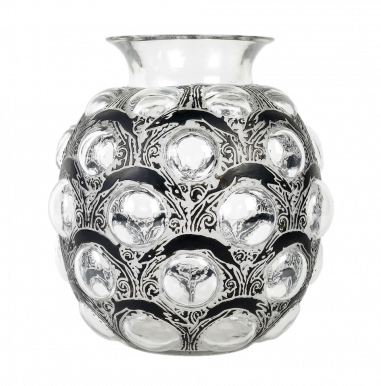 René Lalique, "Antelopes" glass vase, 1920s