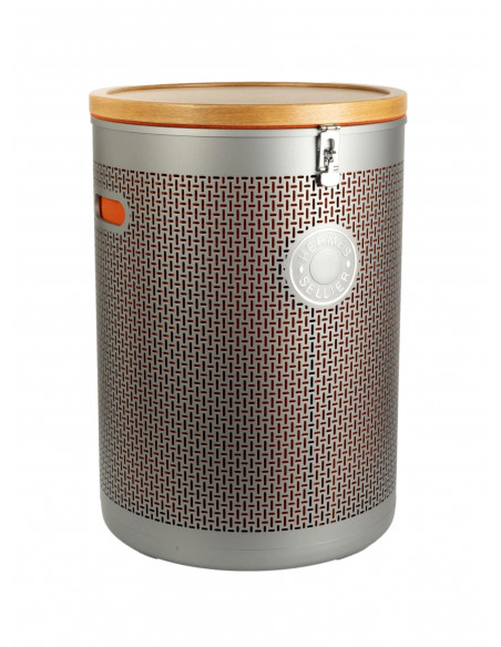 HERMES, Boîte à selle en bois de chêne